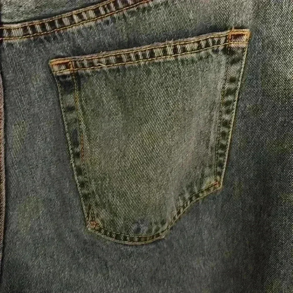 GRLFRND Addison Touch the Floor Raw Hem  Straight Cropped Jeans size 32- EUC - Picture 3 of 11